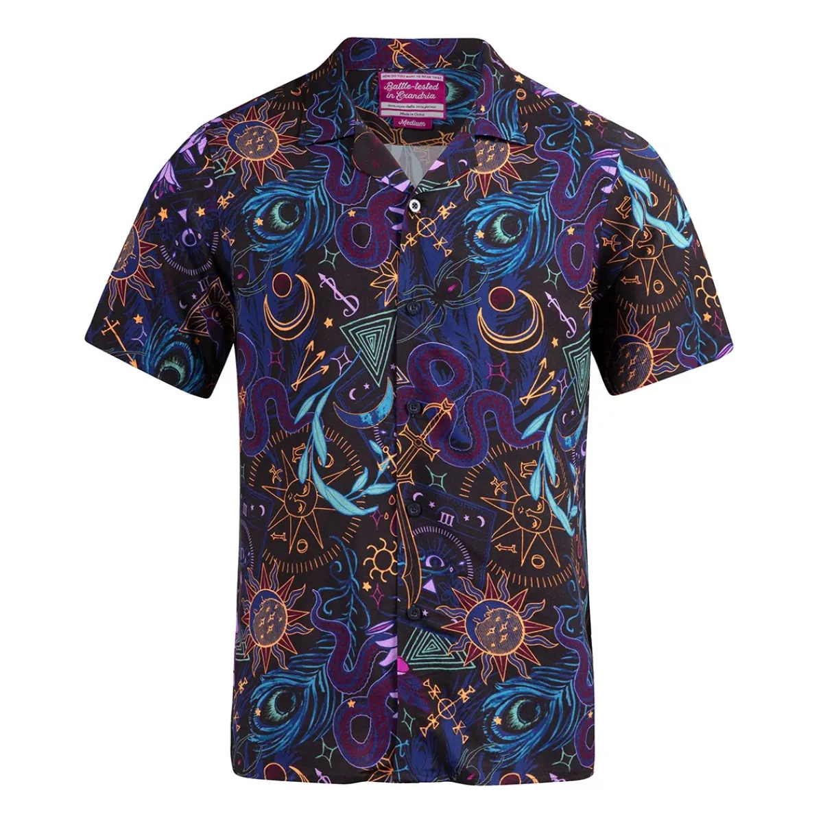 Critical Role Polo & Button Down Shirts>Beauty of Exandria: Creation - Mollymauk Tealeaf Camp Shirt