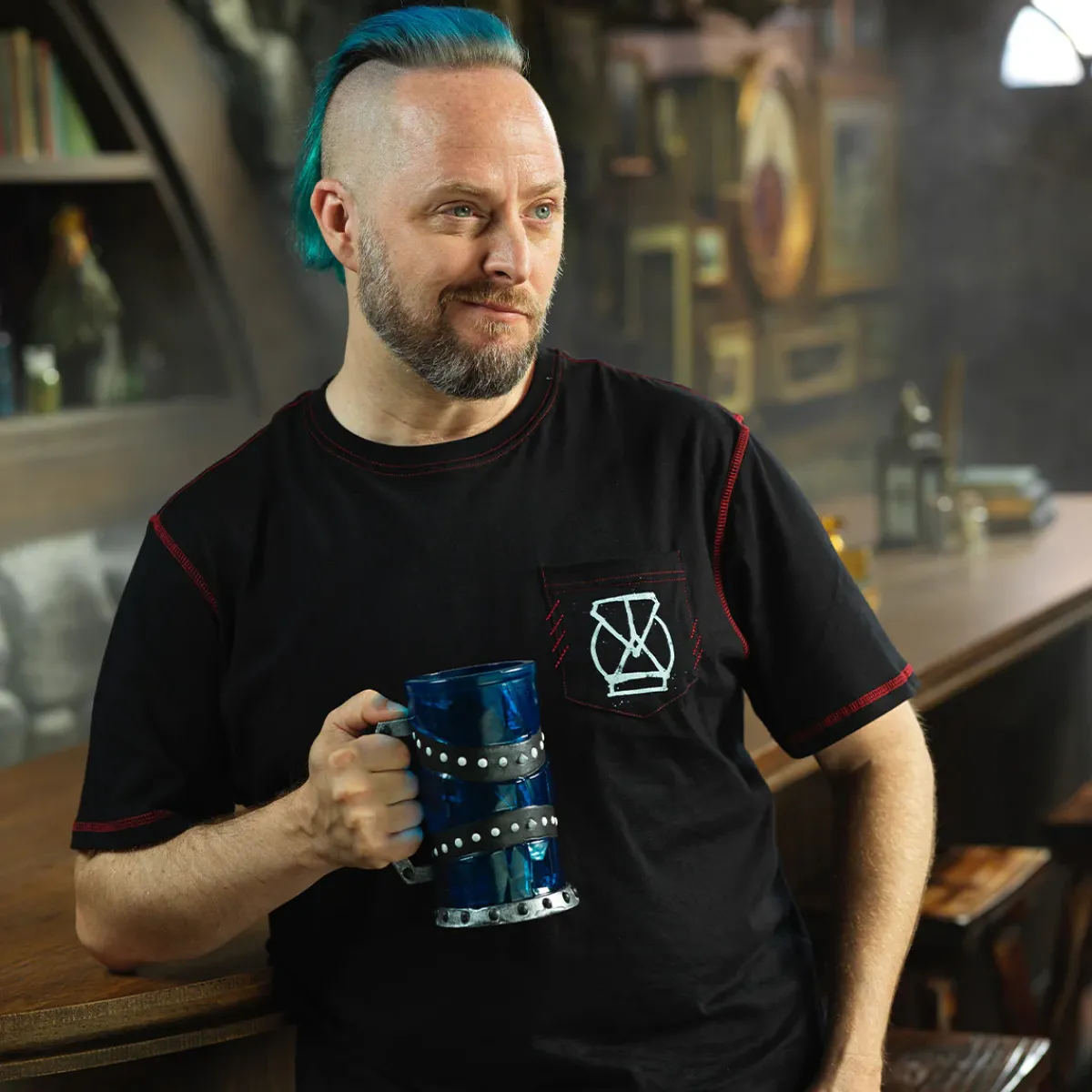 Critical Role T-shirts>Beauty of Exandria: In Motion - Ashton Greymoore Pocket T-Shirt