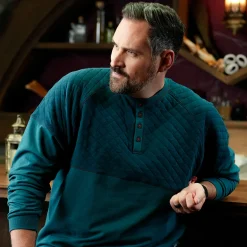 Critical Role Sweaters & Hoodies>Beauty of Exandria: The Wildes - Fjord Stone Henley Long Sleeve Shirt