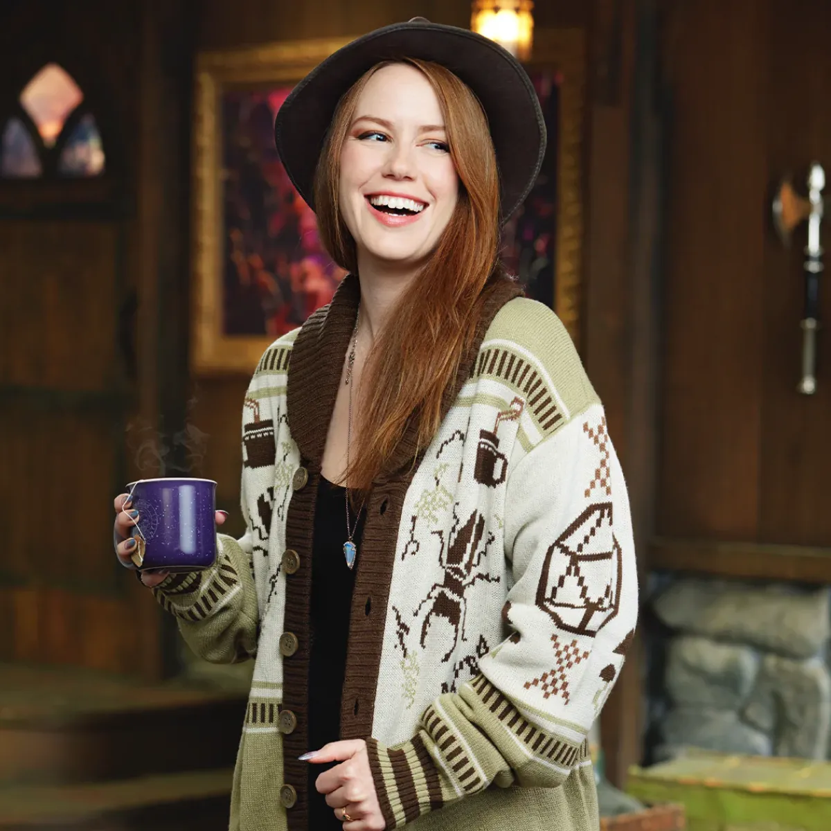 Critical Role Sweaters & Hoodies>Beauty of Exandria: The Wildes - Caduceus Clay Cardigan Sweater