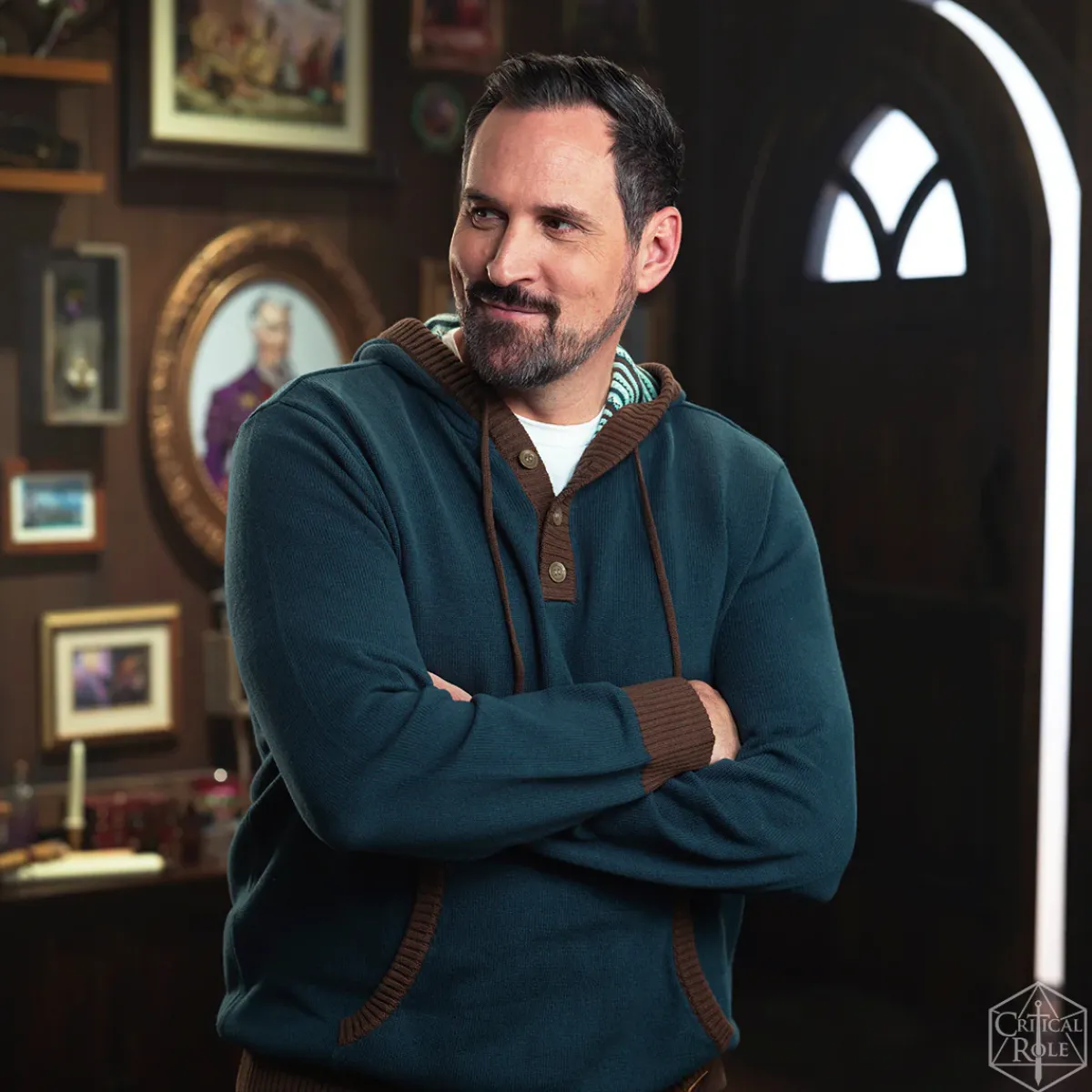 Critical Role Sweaters & Hoodies>Bells Hells Collection: Chetney Pock O'Pea Pullover Knit Hoodie