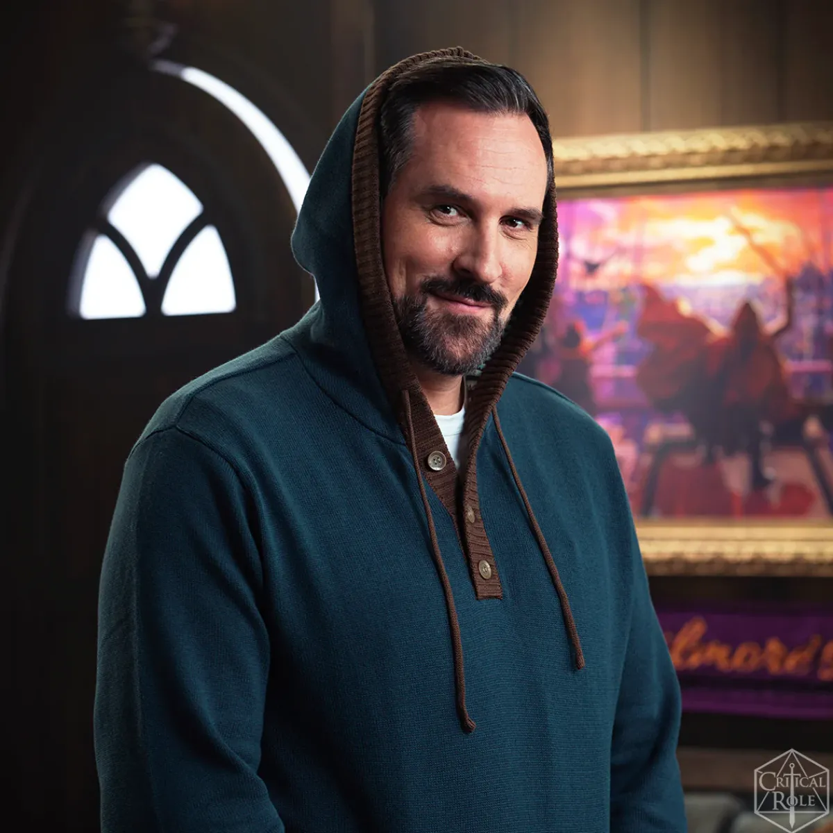 Critical Role Sweaters & Hoodies>Bells Hells Collection: Chetney Pock O'Pea Pullover Knit Hoodie
