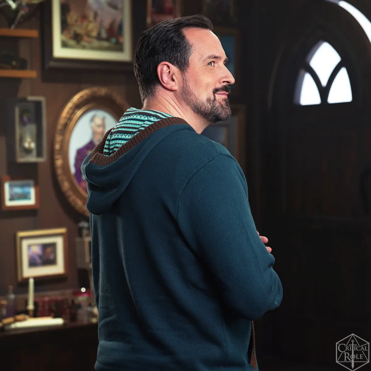 Critical Role Sweaters & Hoodies>Bells Hells Collection: Chetney Pock O'Pea Pullover Knit Hoodie