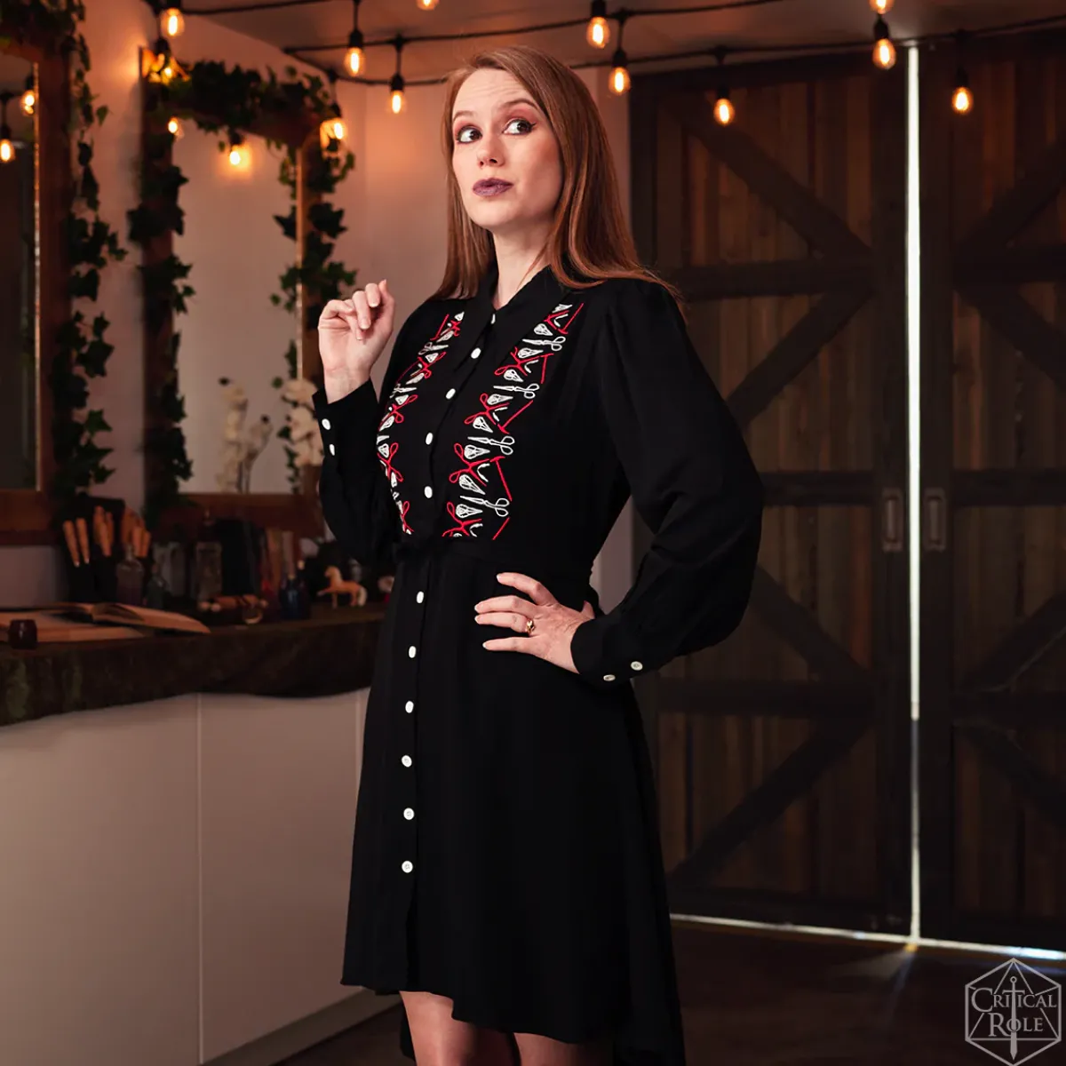 Critical Role Dresses>Bells Hells Collection: Laudna Shirt Dress