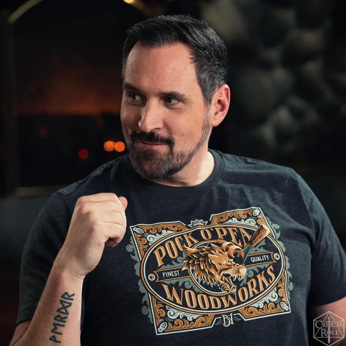 Critical Role T-shirts>Chetney Pock O'Pea Woodworks T-Shirt