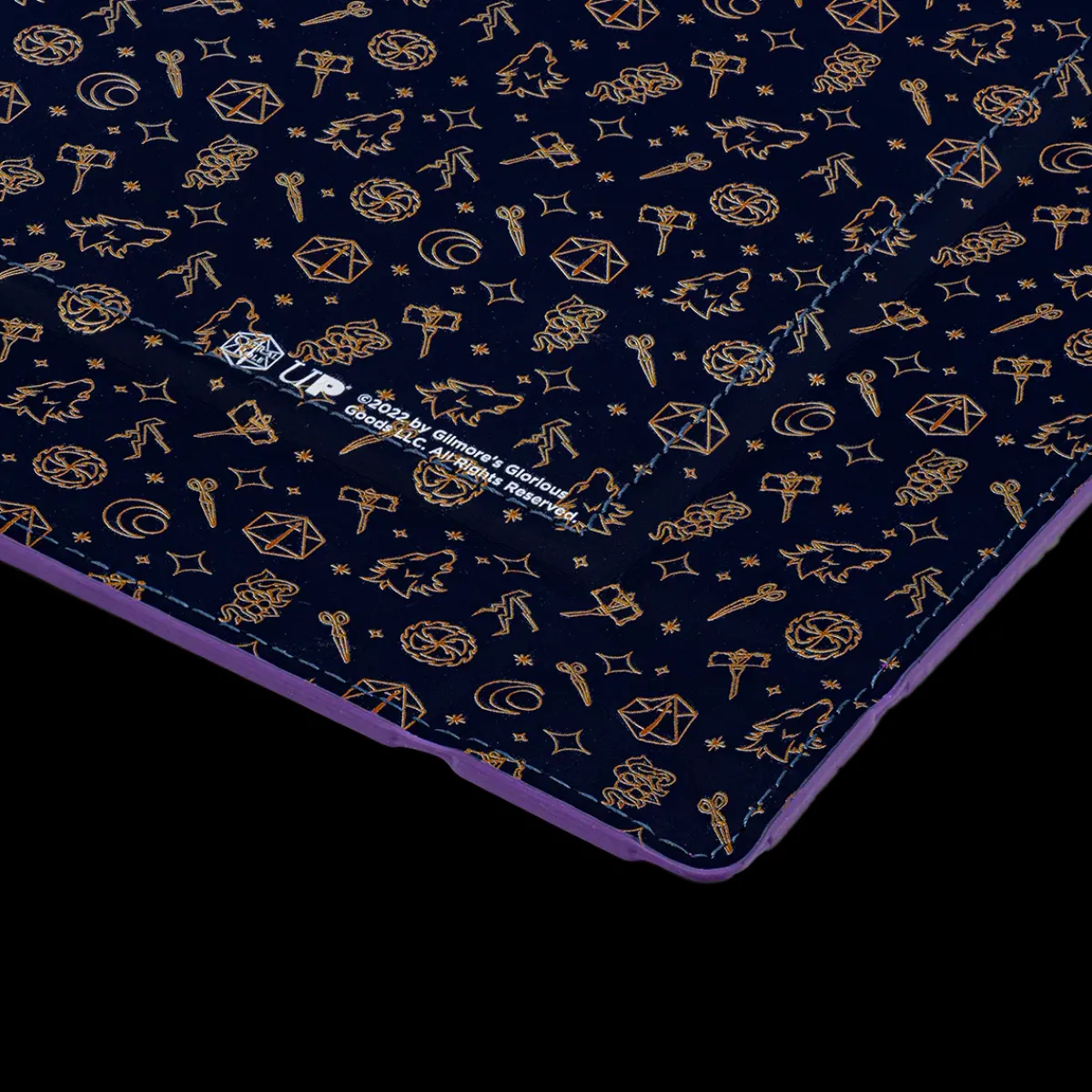Critical Role Dice And Dice Bags>Bells Hells Pattern Printed Leatherette Folding Dice Tray