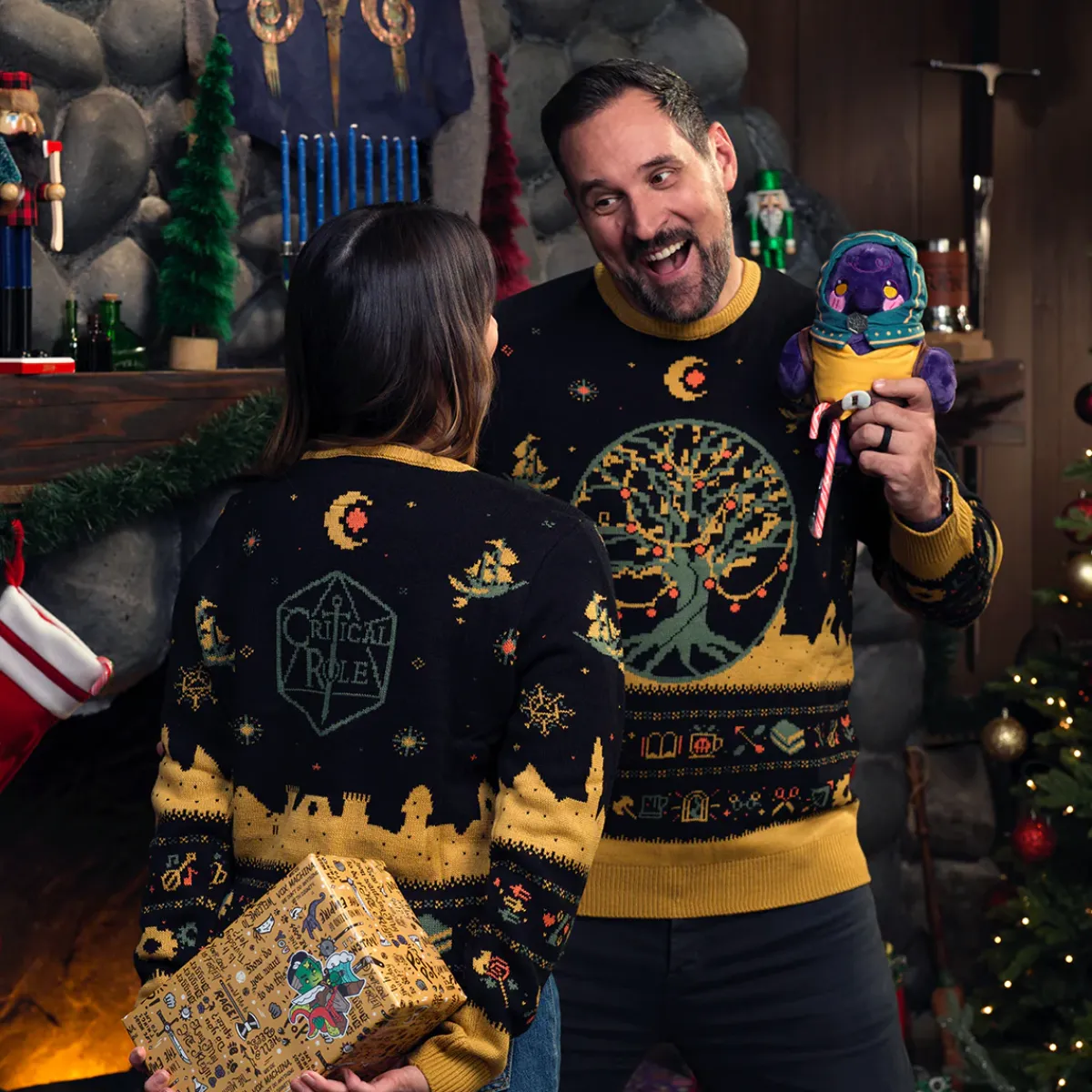 Critical Role Sweaters & Hoodies>Ugly Critmas Holiday Sweater #2