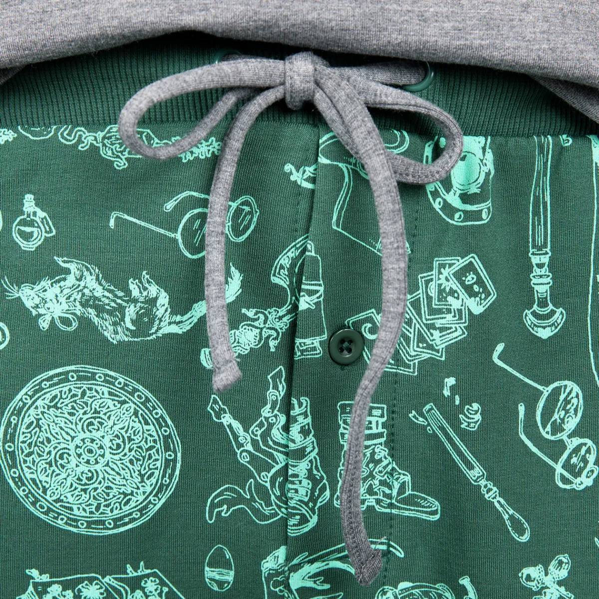 Critical Role Pajamas & Robes>Ultra Soft Forest Green Pajama Lounge Set