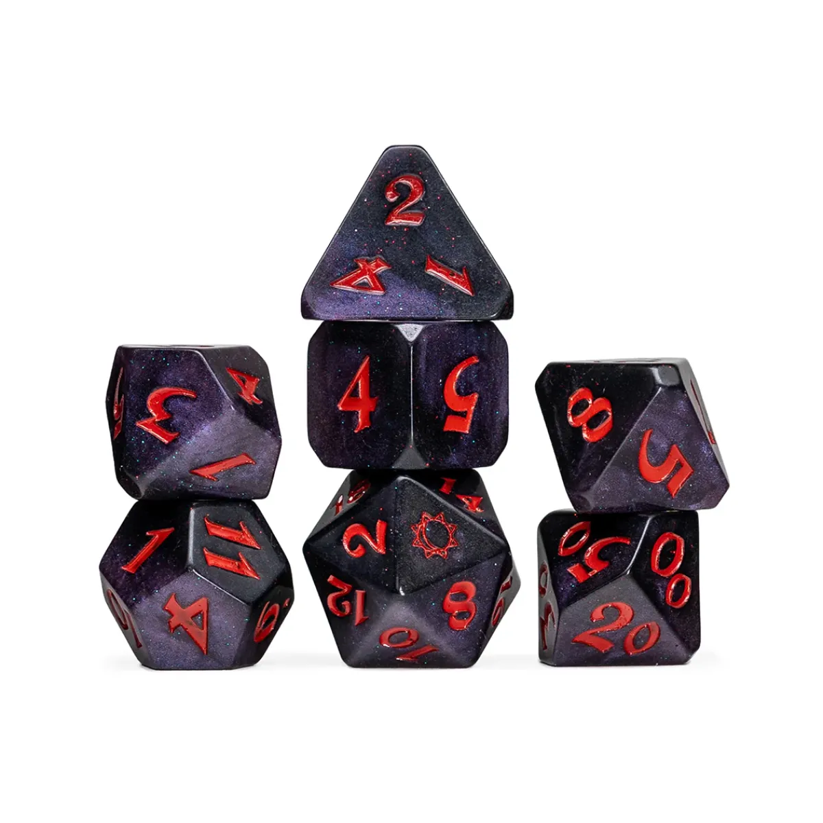 Critical Role Dice And Dice Bags>Mighty Nein Dice Set: Mollymauk Tealeaf