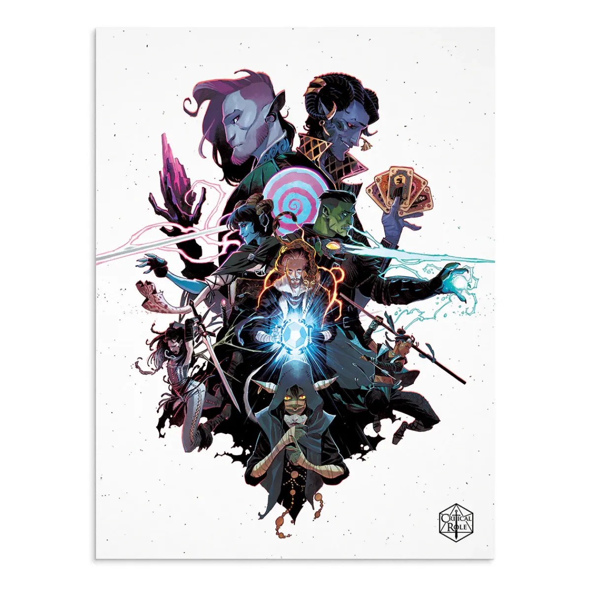 Critical Role Prints>Mighty Nein 50th Episode Art Print by Matteo Scalera & Moreno Dinisio