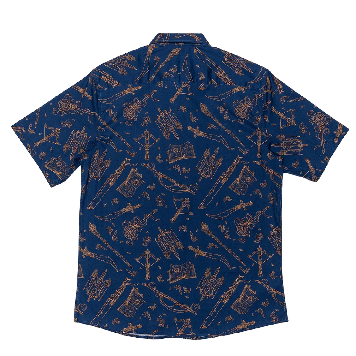 Critical Role Polo & Button Down Shirts>Mighty Nein Weapons Button Down Short Sleeve Shirt