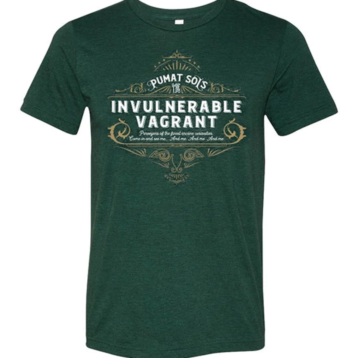 Critical Role T-shirts>Pumat Sol's The Invulnerable Vagrant T-Shirt